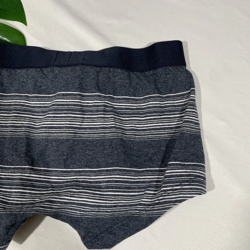 NEW‎ $37 Hugo Boss [ Small ] Striped Underwear Boxer Brief in Grey/Blue